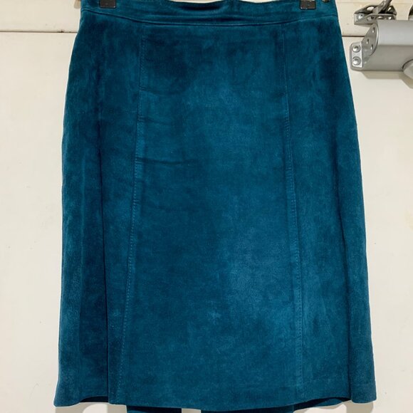 THE OLDE HIDE HOUSE ACTON VINTAGE LEATHER/SUEDE SKIRT SET SIZE M - Picture 4 of 9